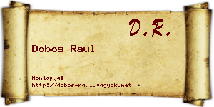 Dobos Raul névjegykártya